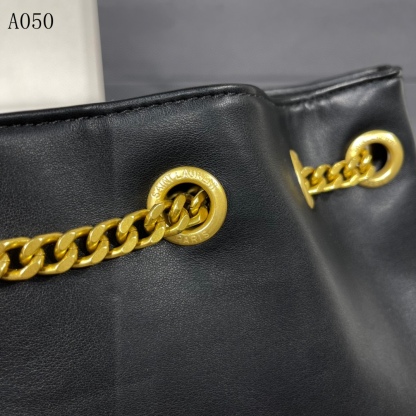 YSL JOE BACKPACK IN LAMBSKIN BLACK GOLD 29CM 6726091EL071000