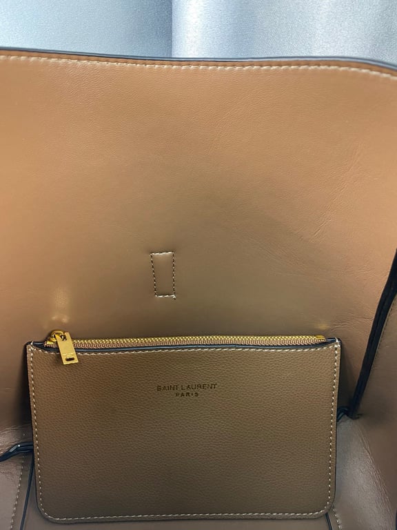SAINT LAURENT LE 5 A 7 SOFT SMALL HOBO BAG IN SMOOTH LEATHER BROWN