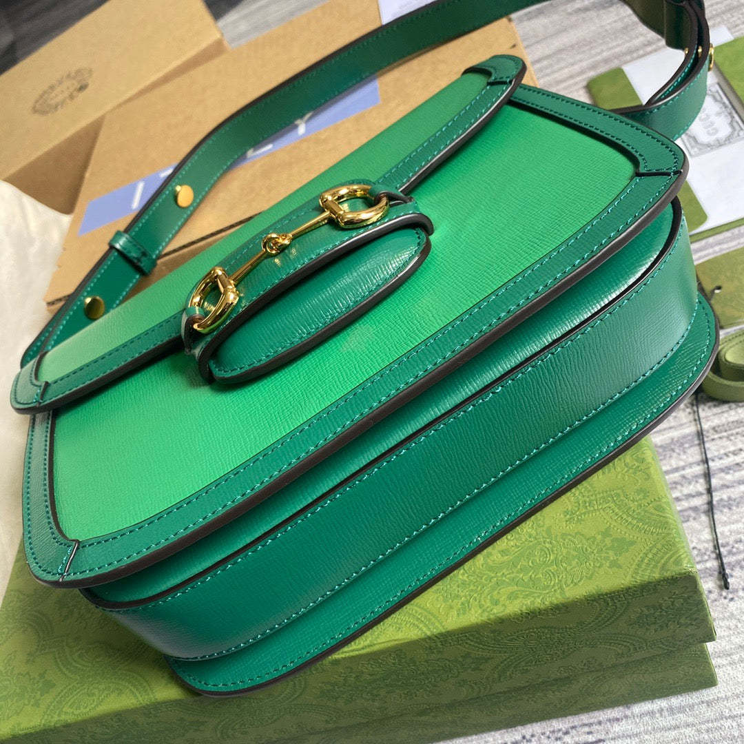 gg Horsebit 1955 Shoulder Bag Green For Women, Women&#8217;s Bags 9.8in/25cm gg