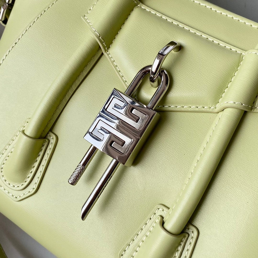 gv Mini Antigona Lock Bag Khaki For Women, Handbags, Shoulder Bags 8.7in/22cm GVC