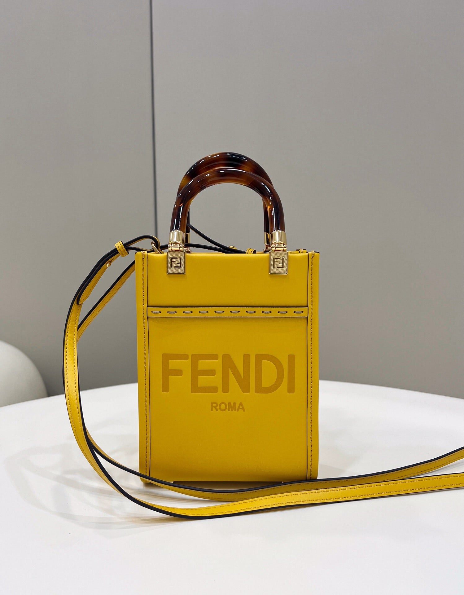 FI Sunshine Shopper Yellow Mini Bag For Woman 13cm/5in