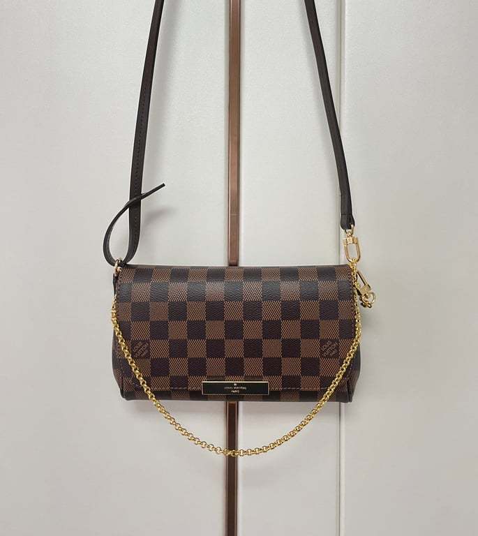 LUV FELICIE POCHETTE DAMIER AZUR 21CM