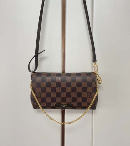 LUV FELICIE POCHETTE DAMIER AZUR 21CM