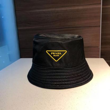 PD YELLOW LOGO BUCKET HAT BLACK