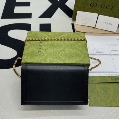gg Diana Mini Bag With Bamboo Black For Women, Women’s Bags 7.5in/19cm gg 696817 DJ20T 1000