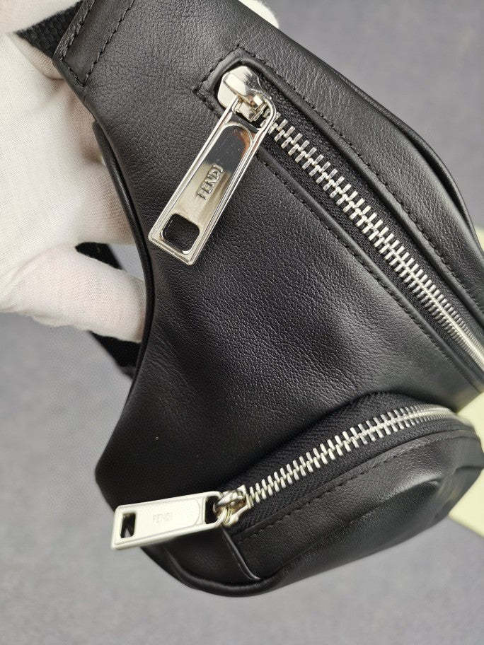 FI Little Monster Belt Bag Black/Yellow For Men, Men&#8217;s Bag 7.9in/20cm FF