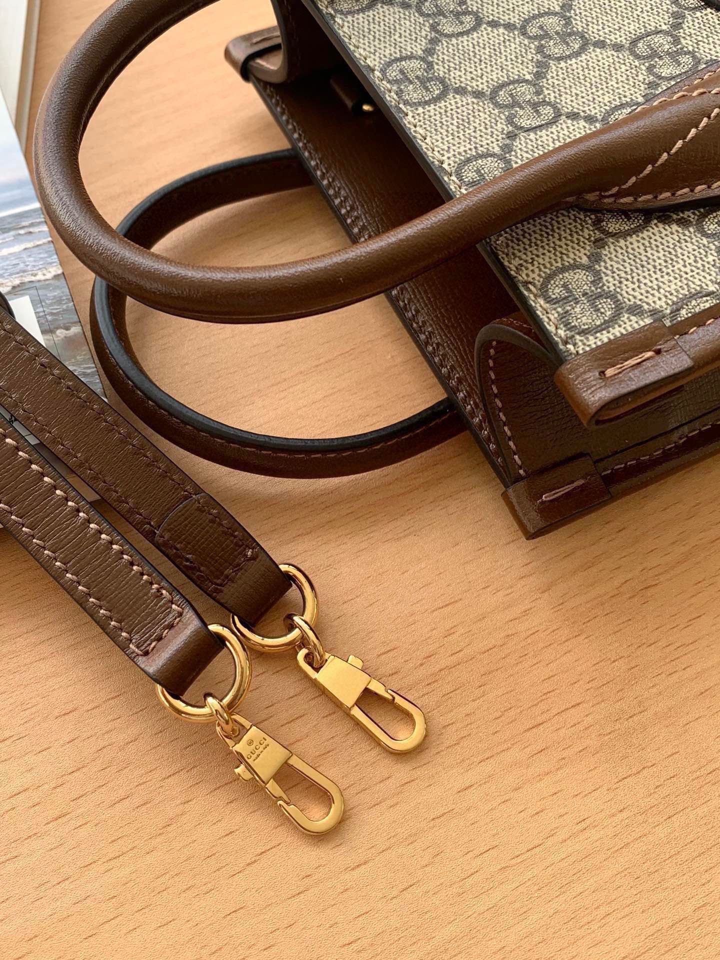 GG MINI TOTE BAG WITH INTERLOCKING G SUPREME CANVAS 671623 92TCG 8563