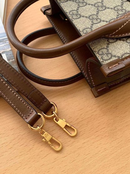 GG MINI TOTE BAG WITH INTERLOCKING G SUPREME CANVAS 671623 92TCG 8563