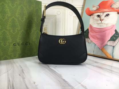 GG APHRODITE MINI SHOULDER BAG BLACK 21CM