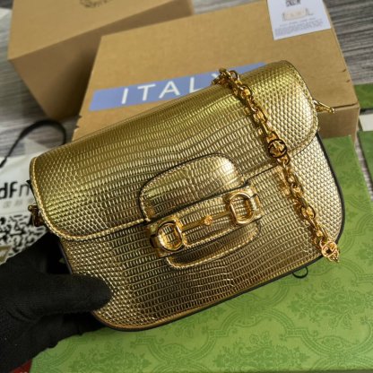 GC675801 Denim Dionysus Saddle bag 20.5cm golden color
