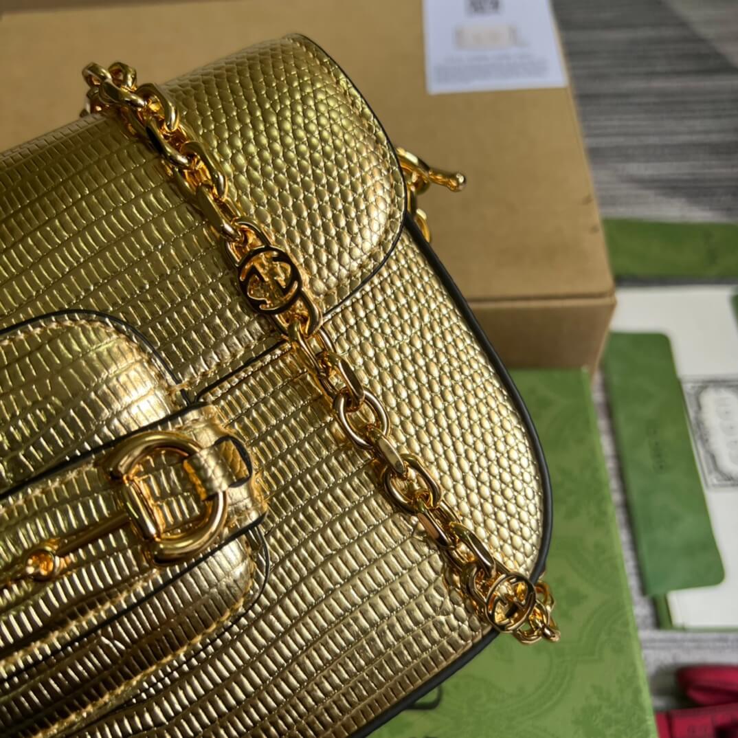 GC675801 Denim Dionysus Saddle bag 20.5cm golden color