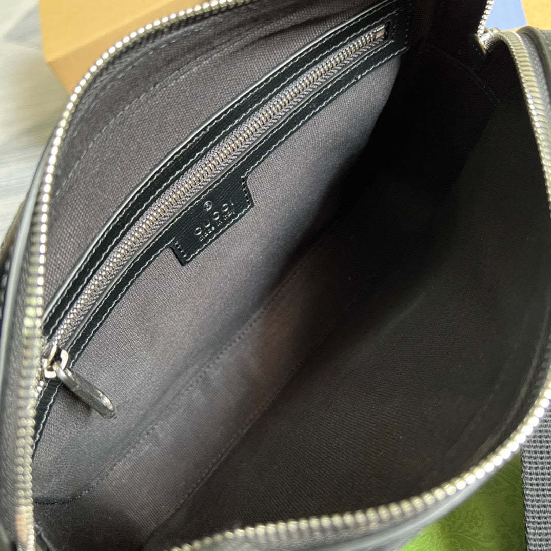 gg Shoulder Bag With Interlocking G Black gg Supreme Canvas For Women  9.6in/24.5cm gg 703468 92THF 1000