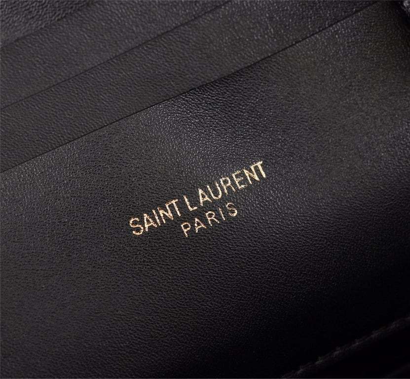 SAINT LAURENT LOU CAMERA BAG IN QUILTED LEATHER GOLD HARDWARE BLACK 18CM