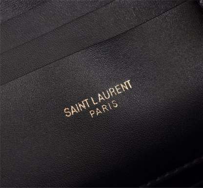 SAINT LAURENT LOU CAMERA BAG IN QUILTED LEATHER GOLD HARDWARE BLACK 18CM
