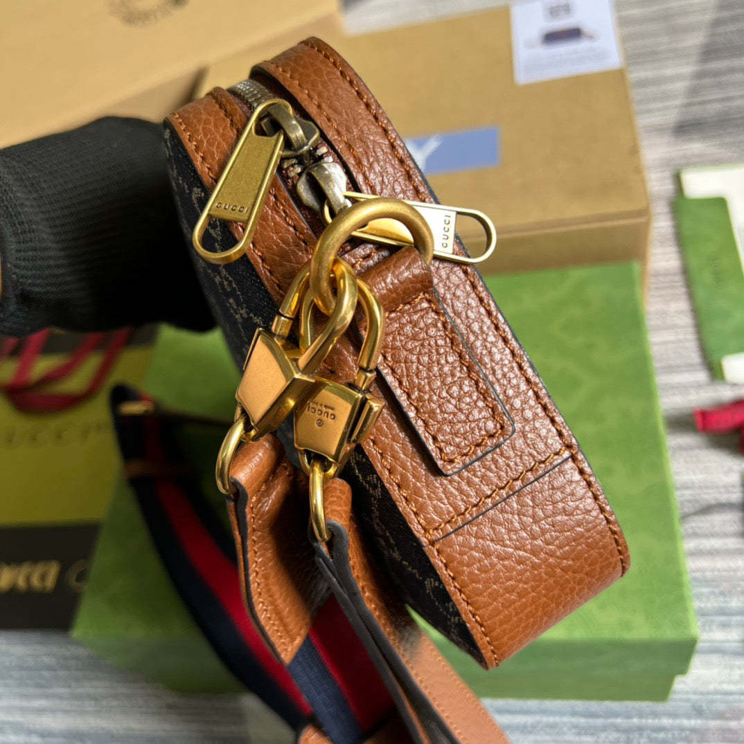 gg Shoulder Bag With Interlocking G Blue And Ivory gg Denim Jacquard For Women  9.6in/24.5cm gg