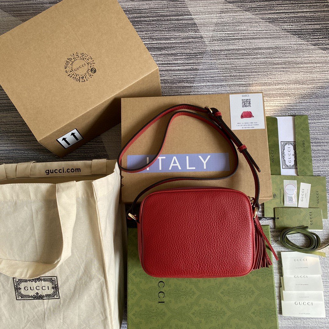 gg Soho Small Disco Bag Red For Women, Women’s Bags, Shoulder And Crossbody Bags 8in/21cm gg 308364