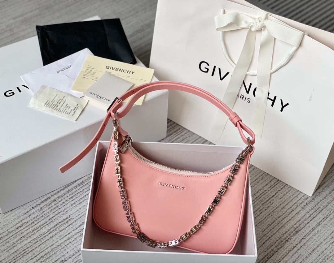 gv Small Moon Cut Out Bag Pink For Women, Handbags, Shoulder Bags 9.8in/25cm GVC