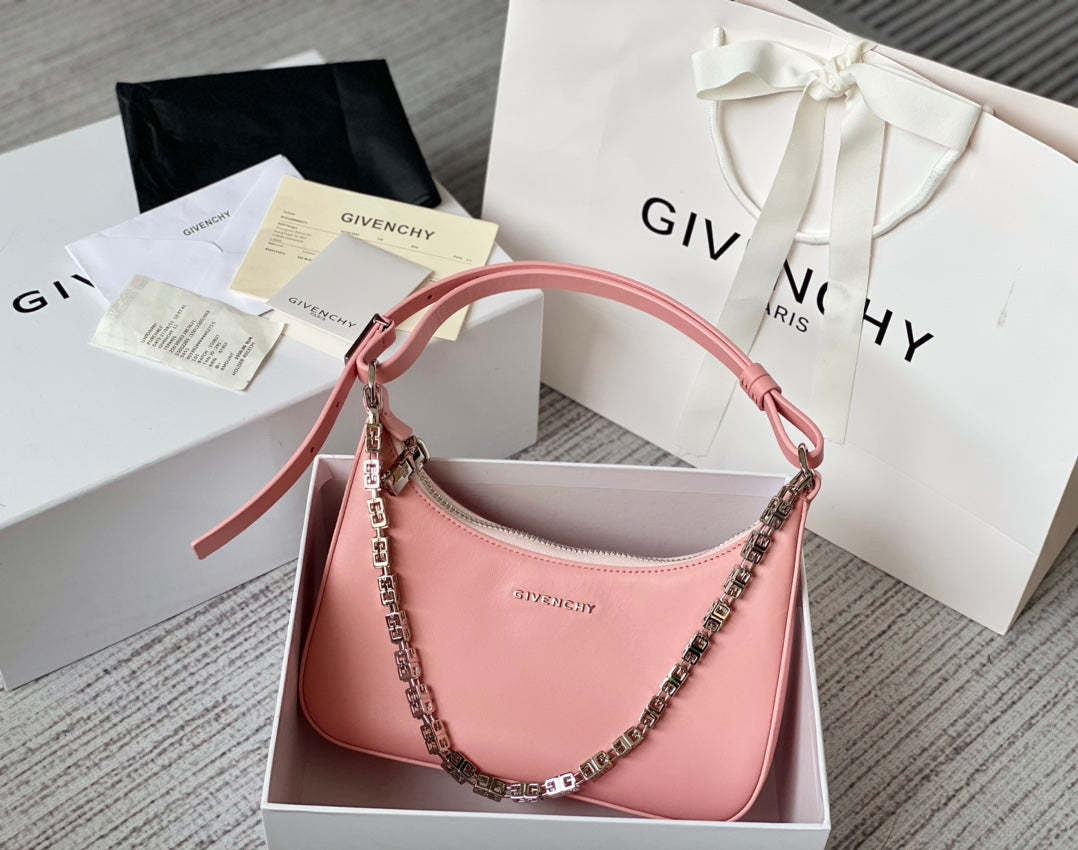 gv Small Moon Cut Out Bag Pink For Women, Handbags, Shoulder Bags 9.8in/25cm GVC