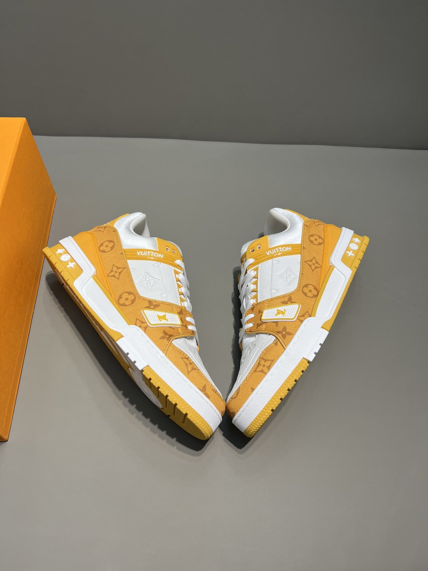 LUV TRAINER SNEAKER MONOGRAM DENIM YELLOW VIRGIL ABLOH