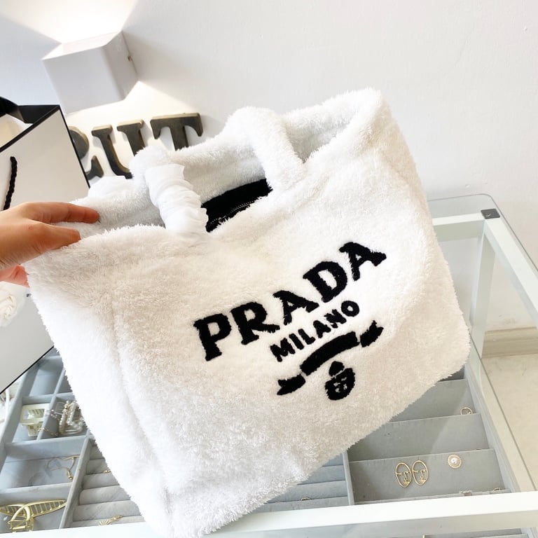 PR TERRY TOTE BAG WHITE 41CM