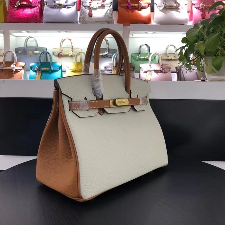 HM BIRKIN TOGO LEATHER GOLD HARDWARE BEIGE BROWN 30CM