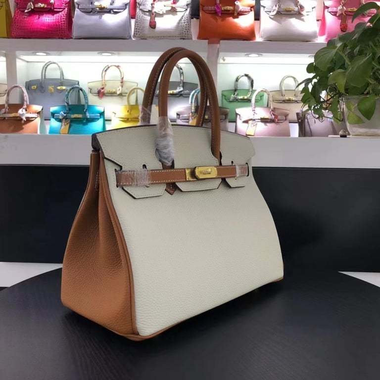 HM BIRKIN TOGO LEATHER GOLD HARDWARE BEIGE BROWN 30CM