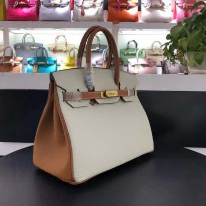 HM BIRKIN TOGO LEATHER GOLD HARDWARE BEIGE BROWN 30CM