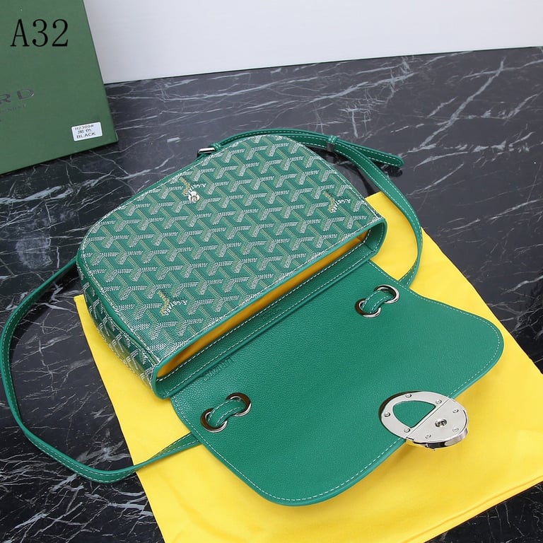 GY SEAL CLASP THE 233 BAG GREEN 25CM
