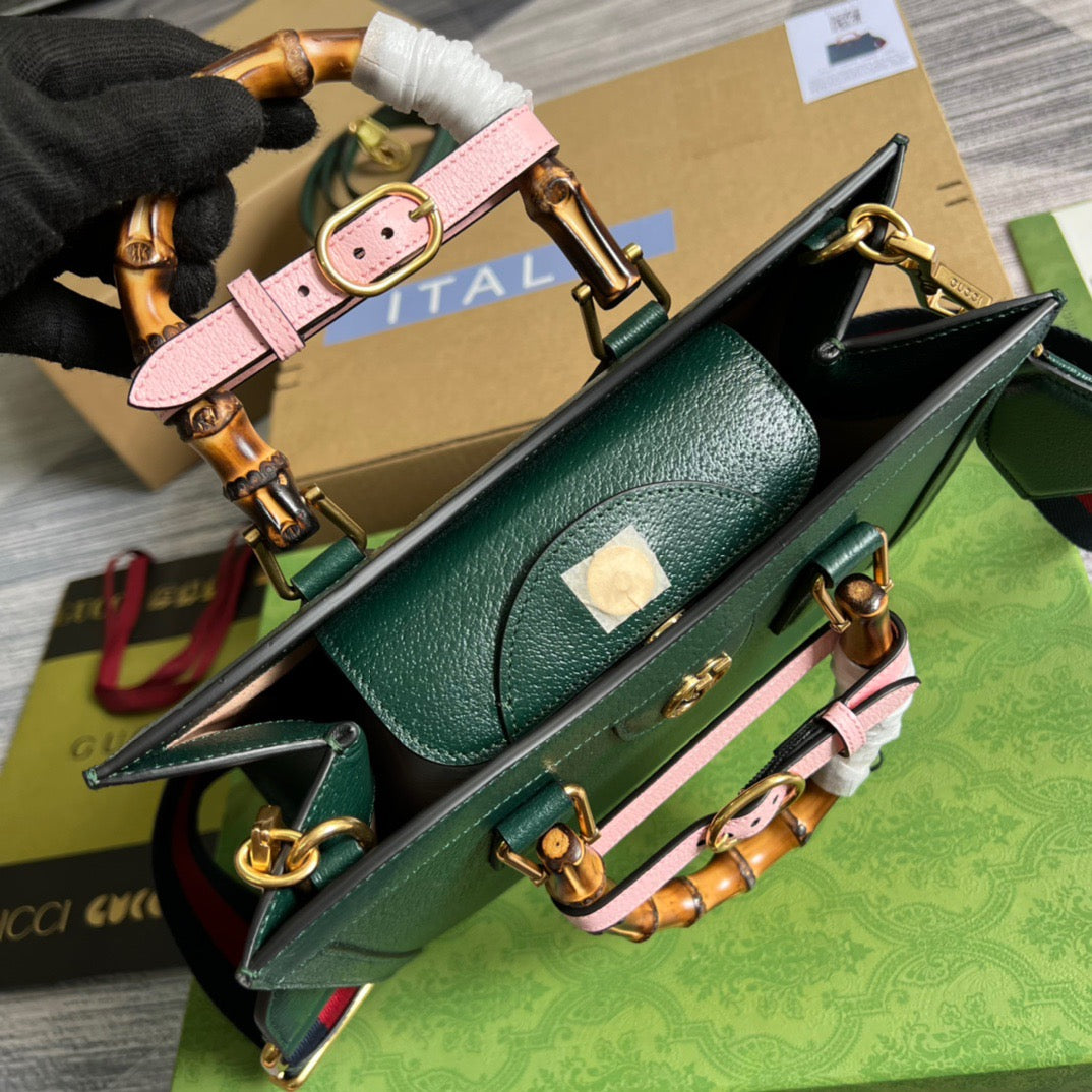 gg Diana Small Tote Bag Green For Women, Women’s Bags 11in/27cm gg ‎