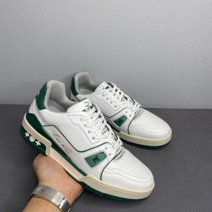 LUV TRAINER SNEAKER MIX OF MATERIALS WHITE/GREEN