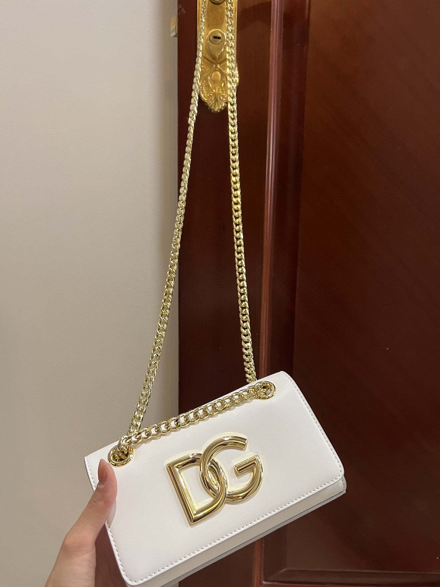 DG Polished 3.5 Phone Bag White For Women 7.3in/19cm DG