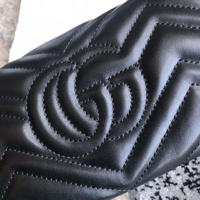 GG MARMONT CONTINENTAL WALLET 19CM BLACK E443436 DTD1T 1000