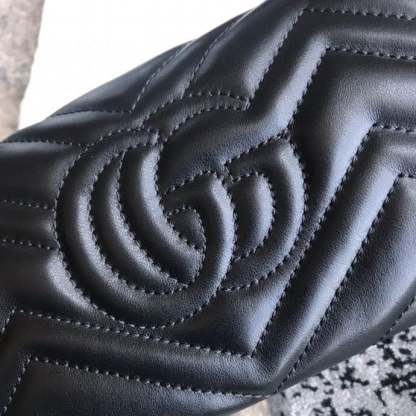 GG MARMONT CONTINENTAL WALLET 19CM BLACK E443436 DTD1T 1000