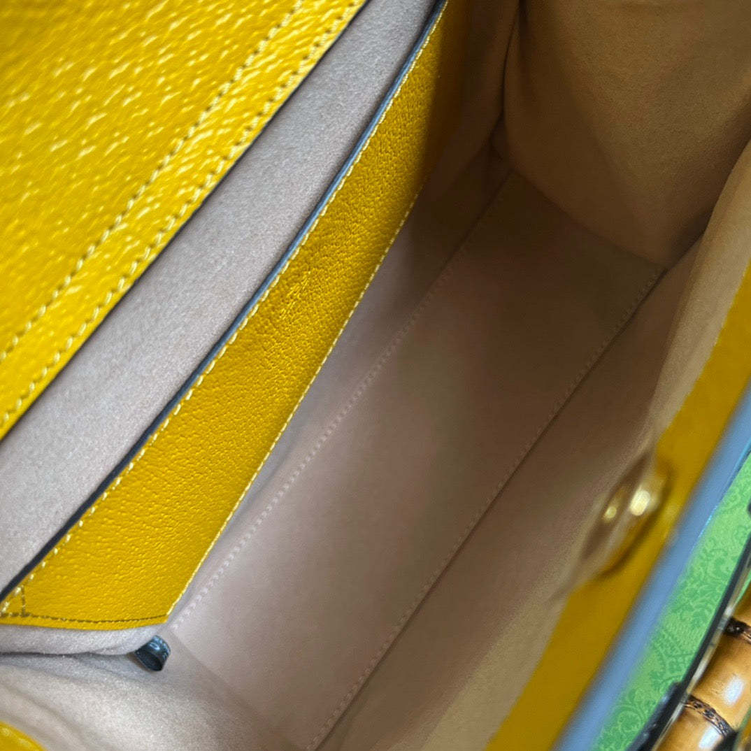 gg Diana Small Tote Bag Yellow For Women, Women’s Bags 11in/27cm gg ‎