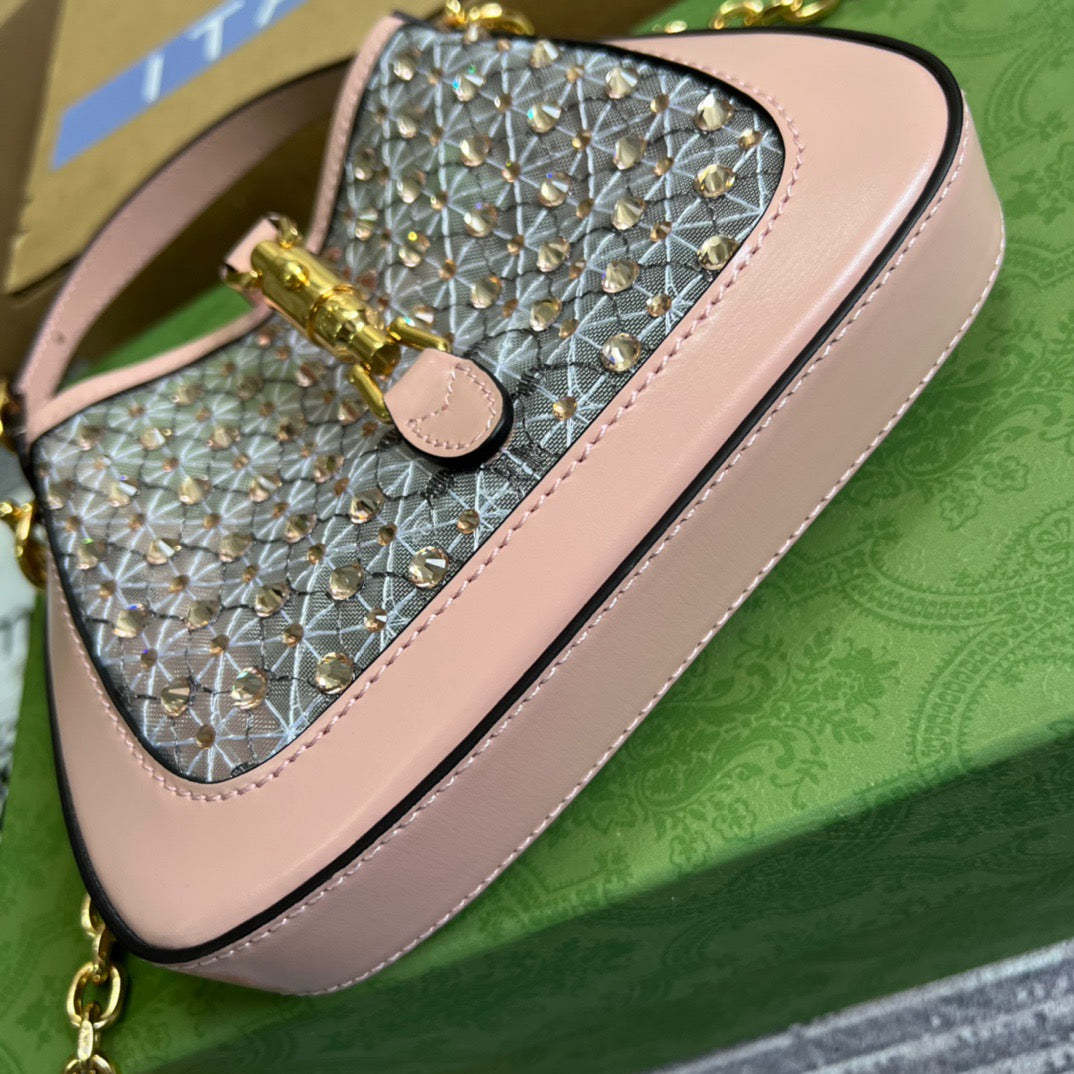 gg Jackie 1961 Mini Shoulder Bag Light Pink For Women, Women’s Bags 7.5in/19cm gg
