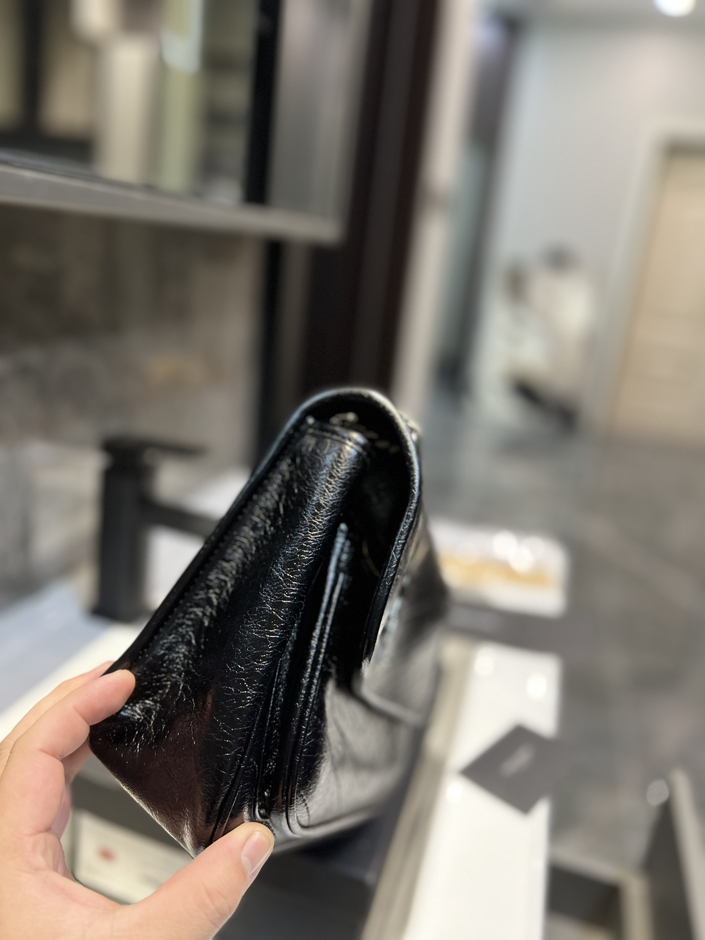 YSL NIKI BABY CHAIN BAG IN BLACK LAMBSKIN 6331601EL071000