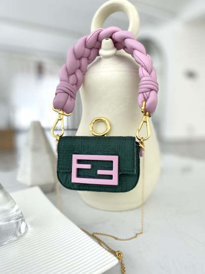 FI Nano Baguette Maxi Handle Pink and Green Bag For Woman 6.5cm/2.5in