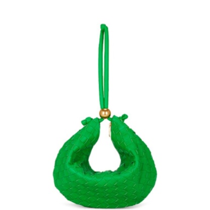BOTTEGA VENETA MEDIUM TURN POUCH IN INTRECCIATO PARAKEET LEATHER
