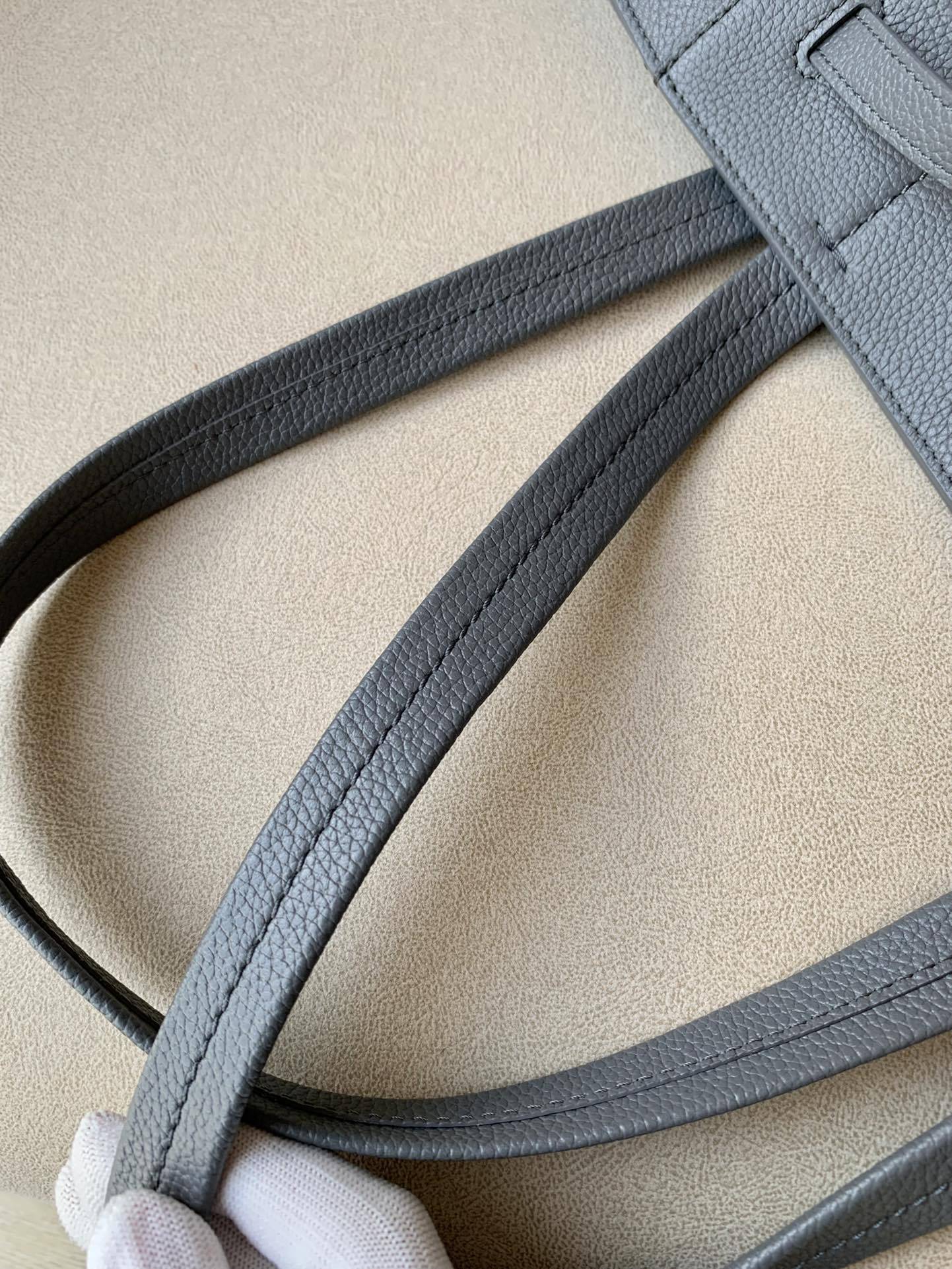 CE Small Cabas Phantom In Soft Grained Grey For Women 12in/31cm 189023TNI.10DC