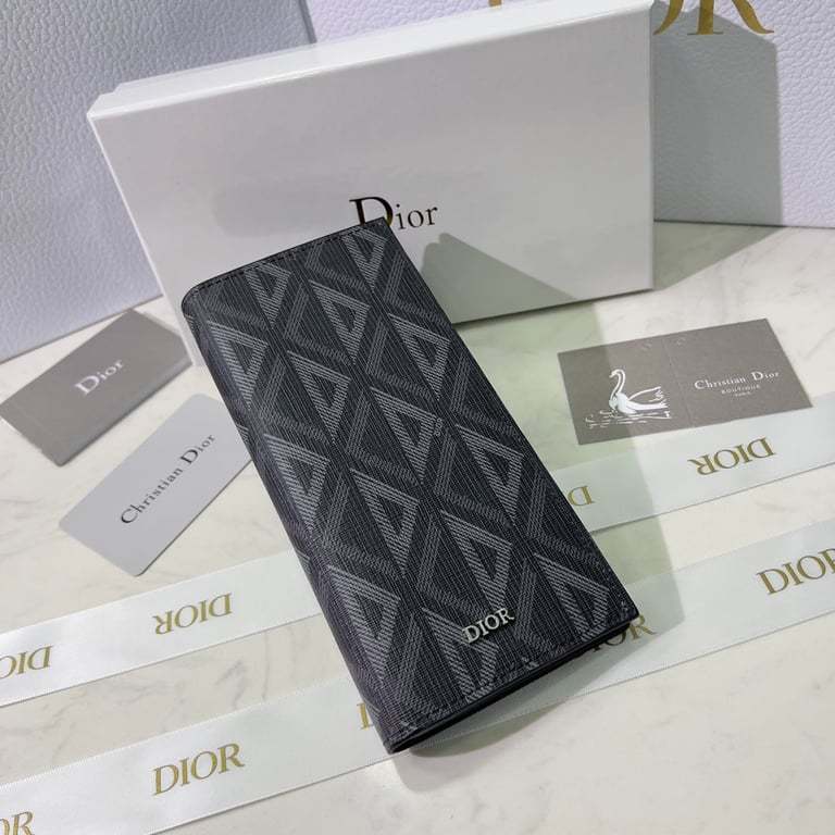 dir VERTICAL LONG WALLET BLACK CD DIAMOND CANVAS 17.5CM 2ESBC002DCO H43E