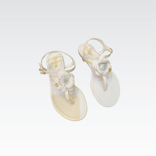 SANDAL CHL JELLY RUBBER CAMELLIA WHITE SANDALS