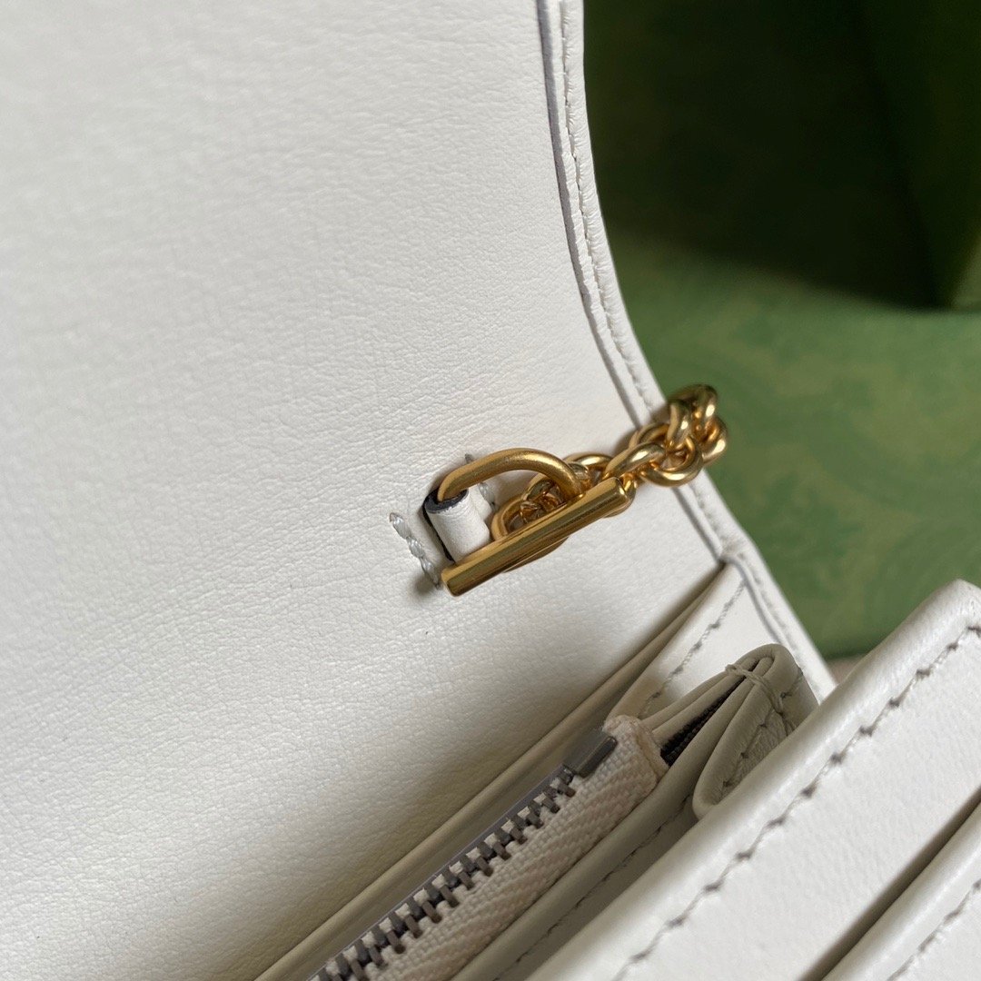gg Diana Chain Wallet With Bamboo White For Women, Women’s Bags 7.4in/19cm gg 658243 17Q0T 9022