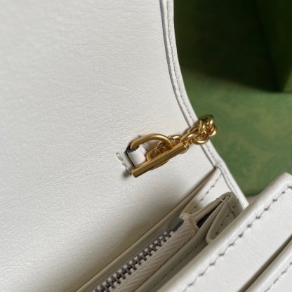 gg Diana Chain Wallet With Bamboo White For Women, Women’s Bags 7.4in/19cm gg 658243 17Q0T 9022