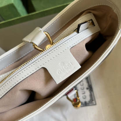 gg Jackie 1961 Small Shoulder Bag Beige And Ebony gg Supreme Canvas For Women 11in/28cm 636706 HUHHG 9794