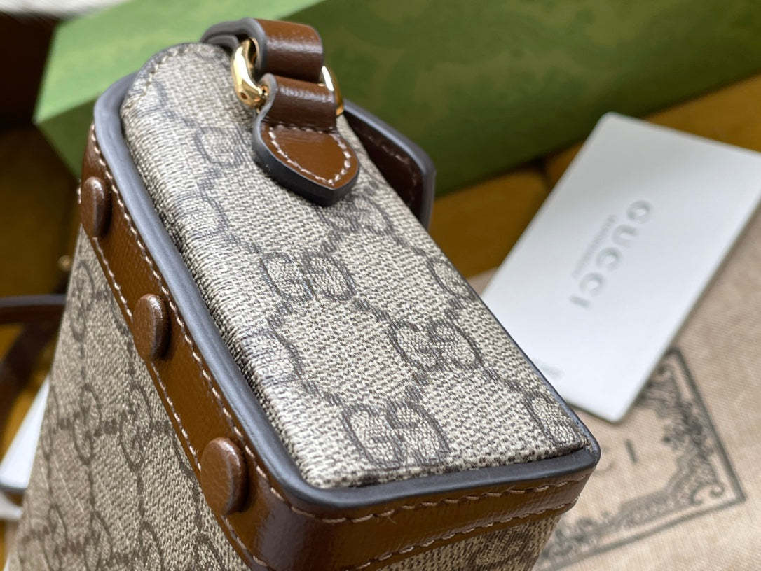 gg Children&#8217;s Horsebit 1955 Mini Bag Beige For Women, Women&#8217;s Bags 7in/18cm gg‎ ‎699296 92TCG 8563