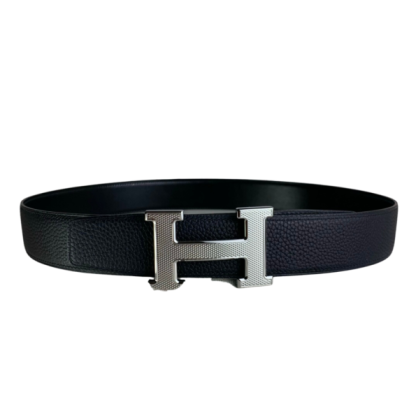 HM BELT TOGO SWIFT SILUVER BUCKLE BLACK 38MM