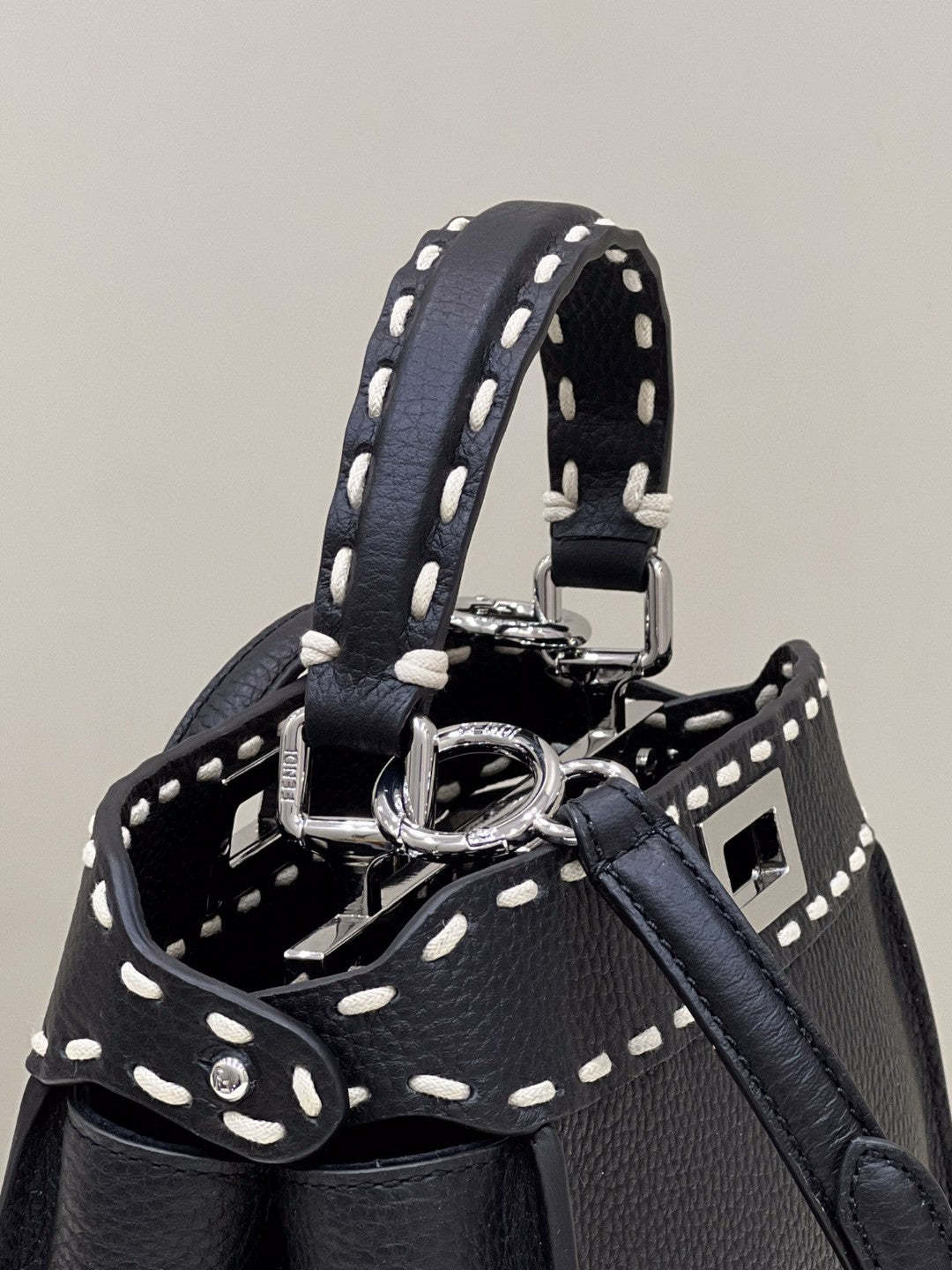 FI Peekaboo Small Black Bag For Woman 23cm/9in