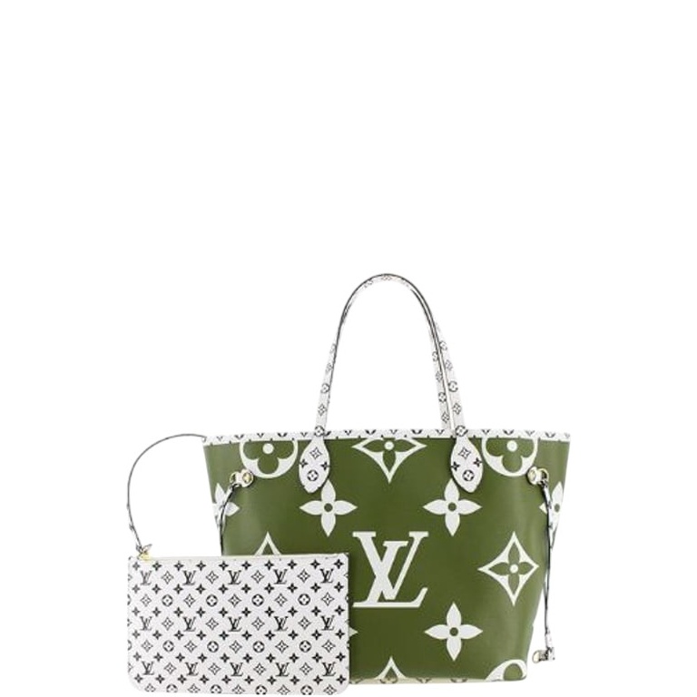 LUV NEVERFULL MONOGRAM GIANT JUNGLE MM GREEN BEIGE