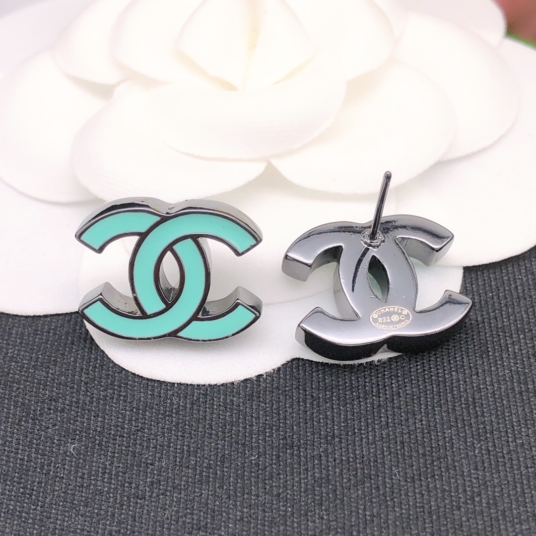 CC CC EARRINGS BLUE