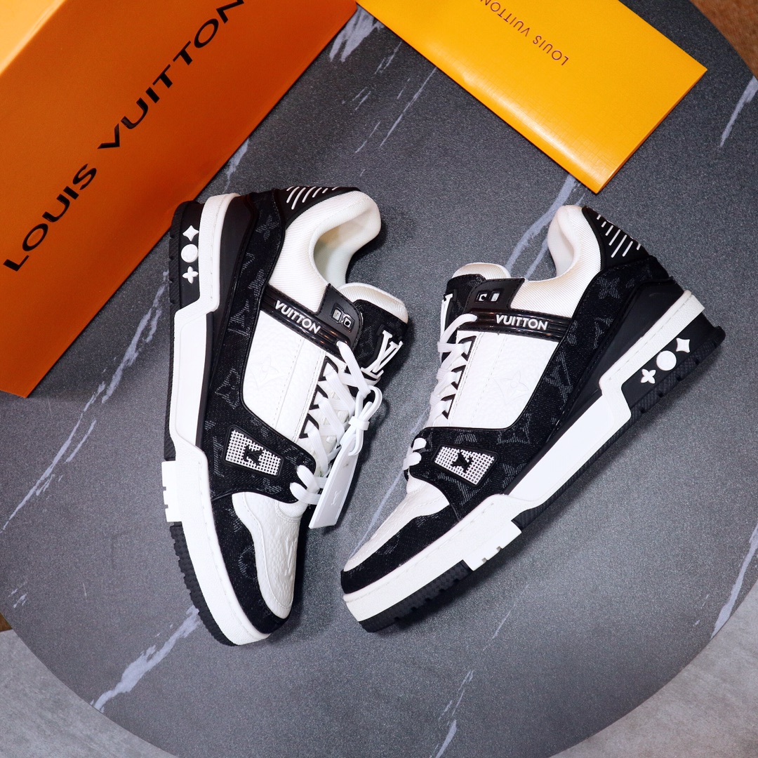 LUV TRAINER SNEAKER MIX OF MATERIALS BLACK/WHITE